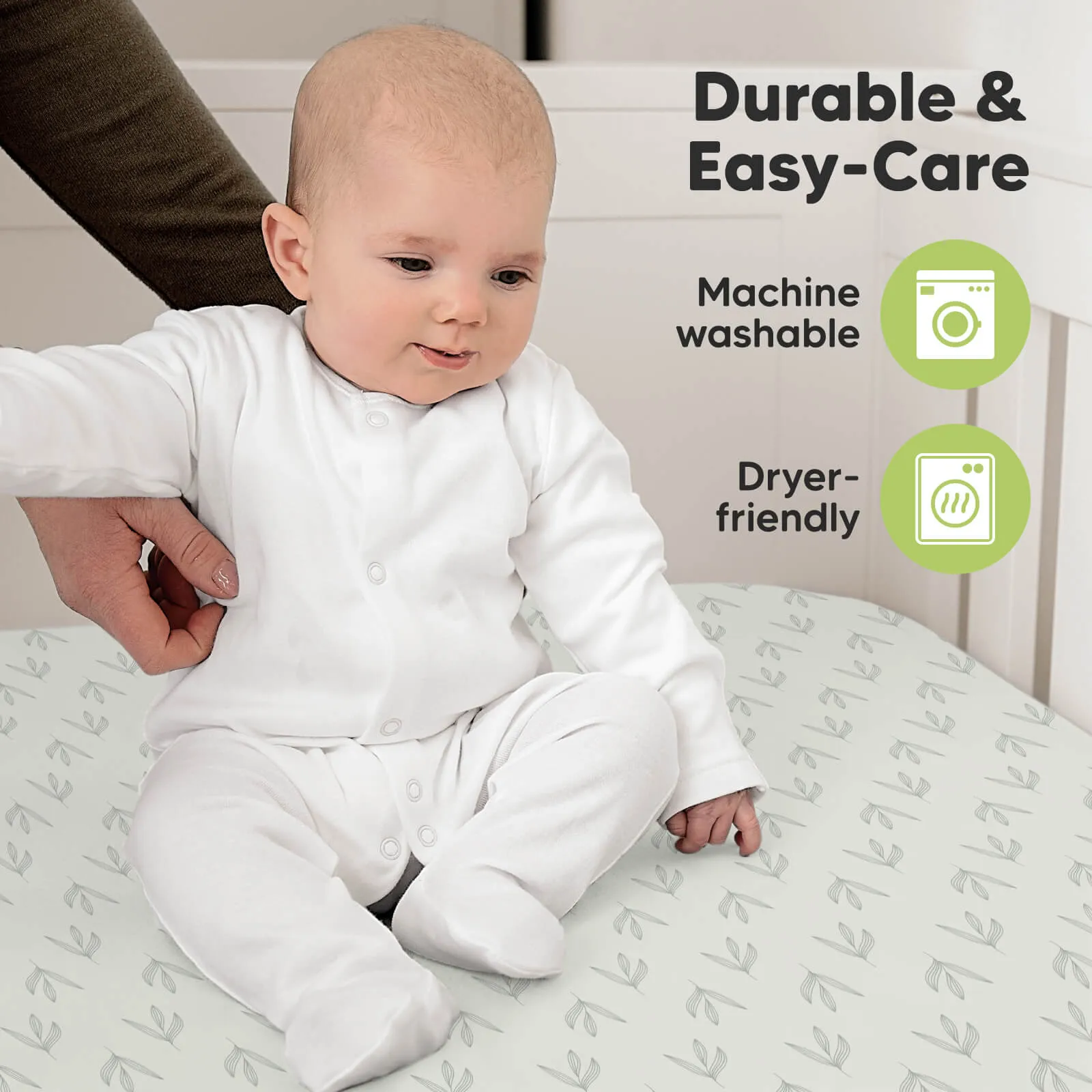 Soothe Fitted Crib Sheet (Fleur)