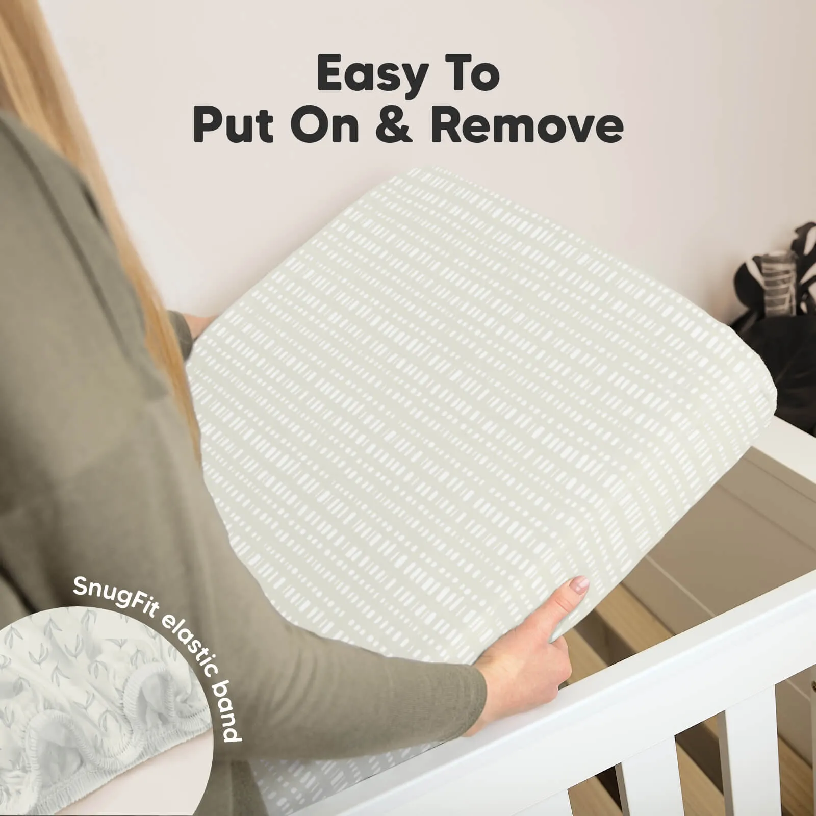 Soothe Fitted Crib Sheet (Fleur)