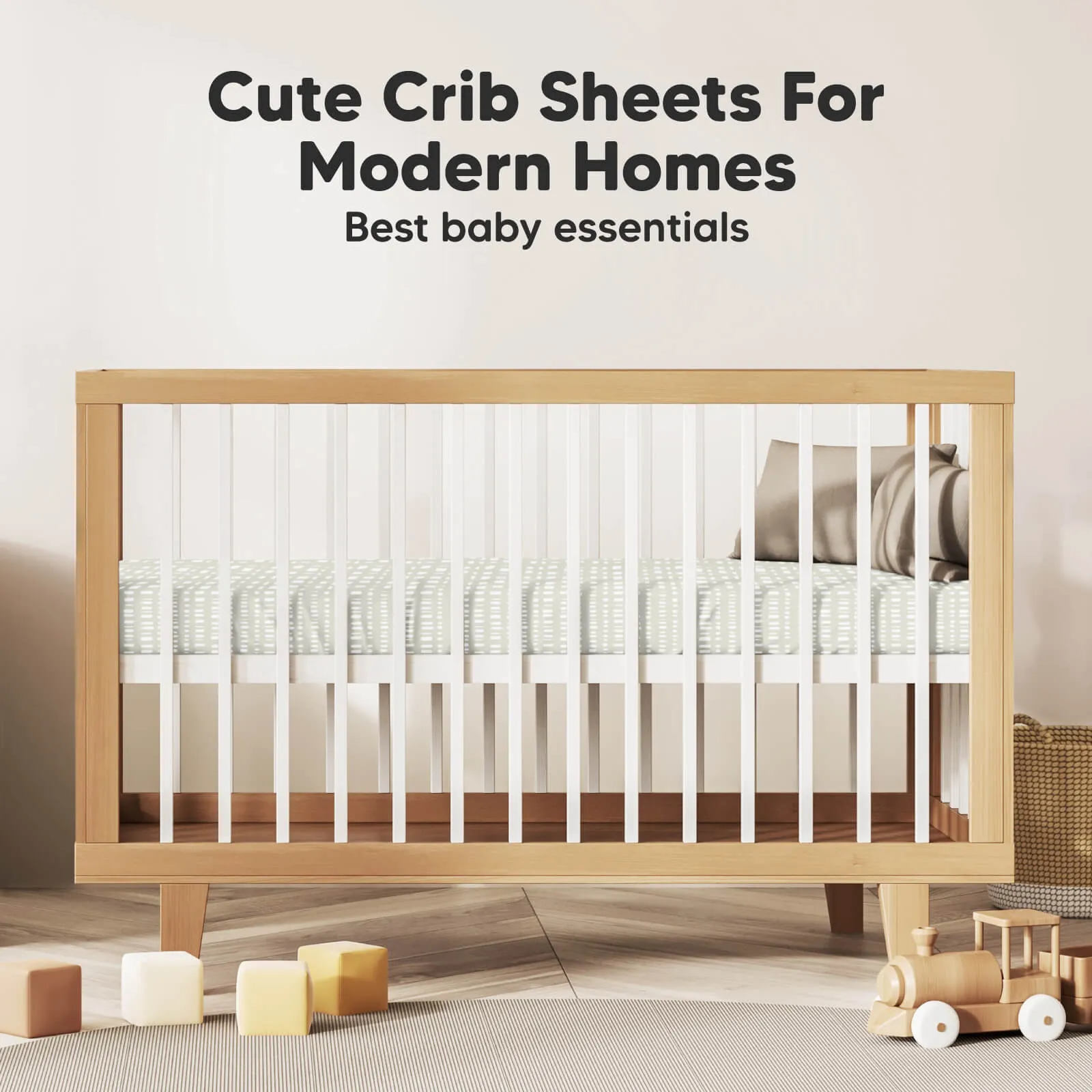 Soothe Fitted Crib Sheet (Fleur)
