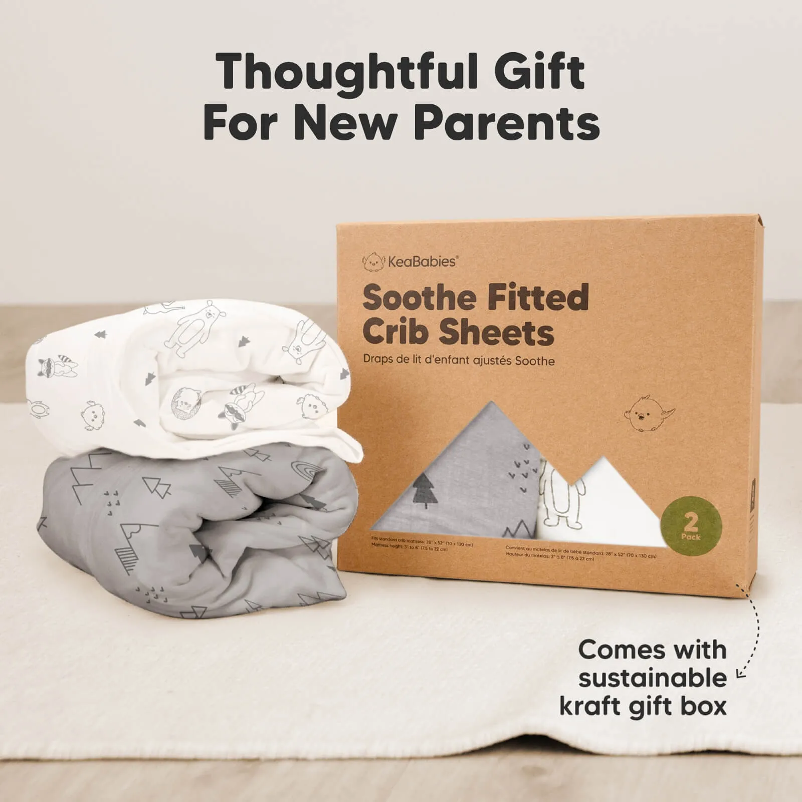 Soothe Fitted Crib Sheet (Fleur)