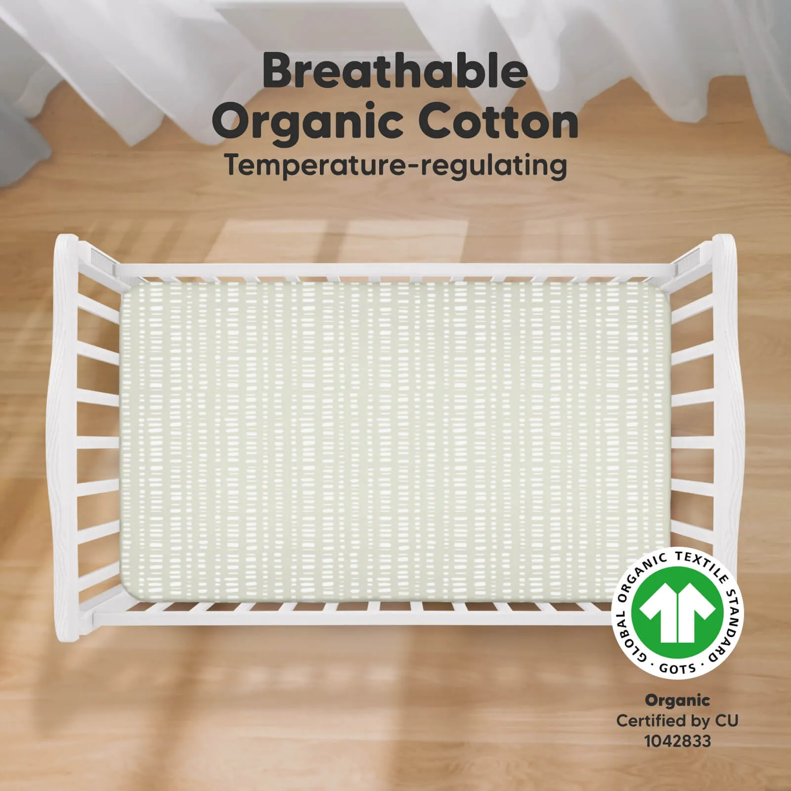 Soothe Fitted Crib Sheet (Fleur)