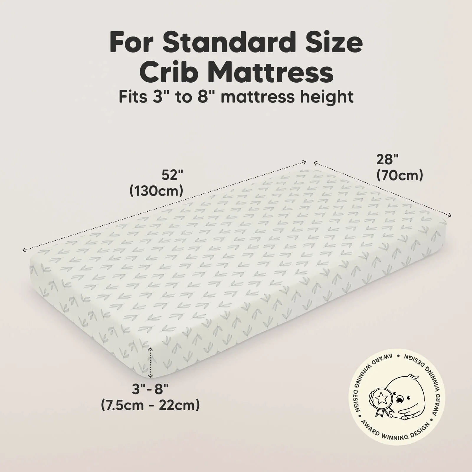 Soothe Fitted Crib Sheet (Fleur)