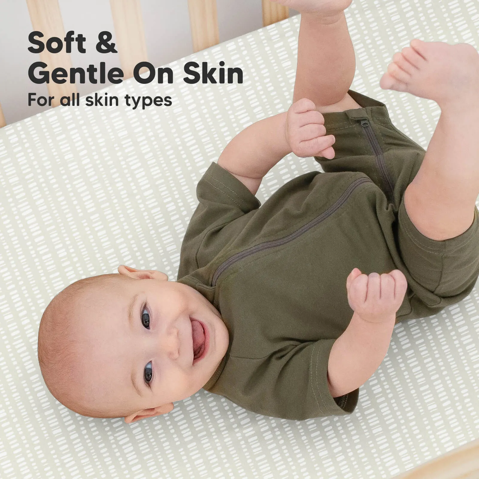 Soothe Fitted Crib Sheet (Fleur)