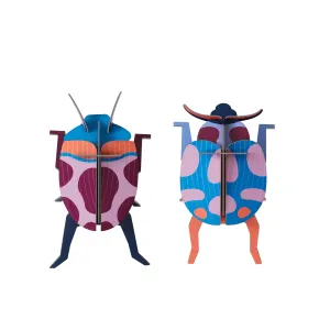 Studio Roof Coccinelle Couple Beetle Cardboard Model