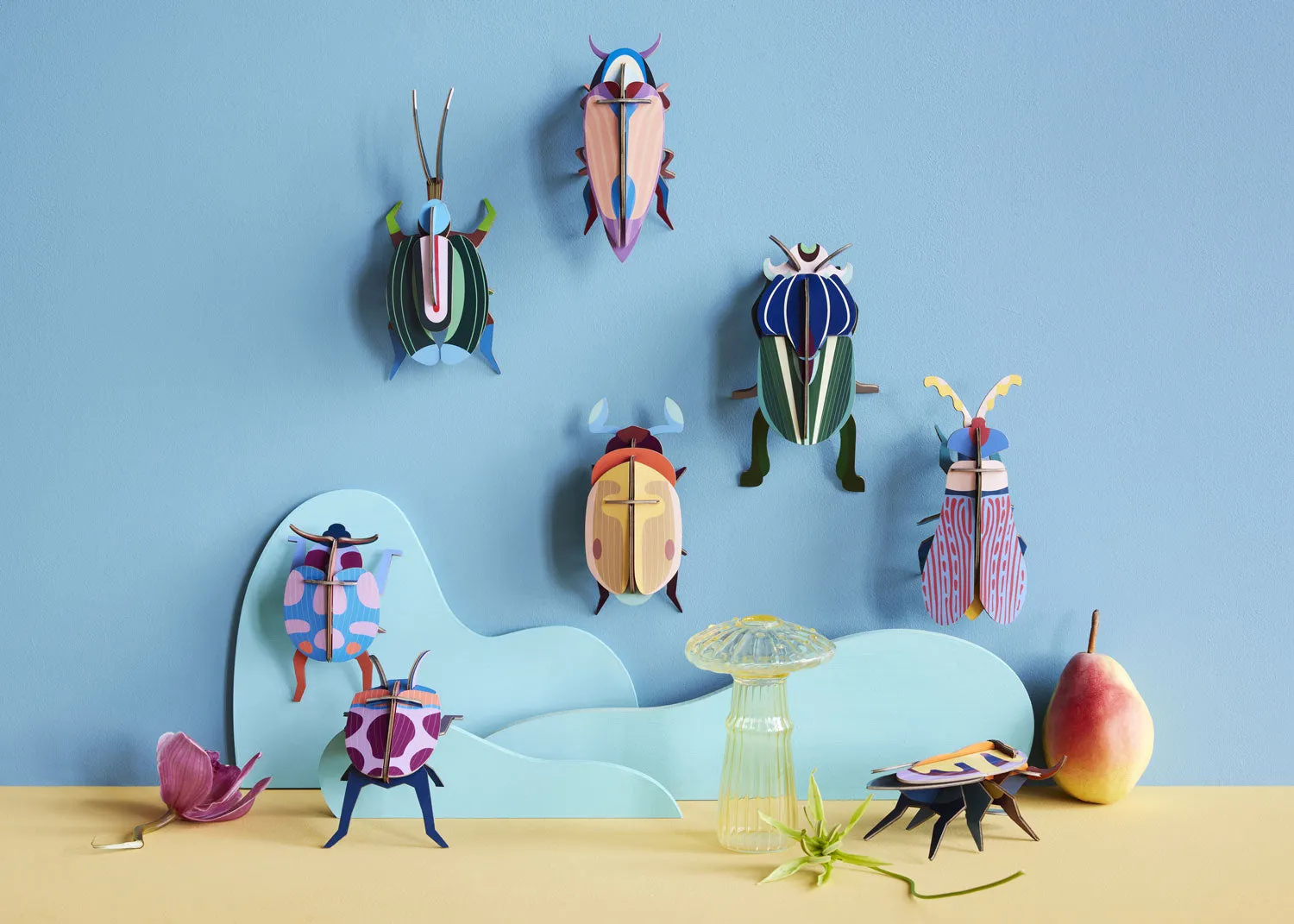 Studio Roof Coccinelle Couple Beetle Cardboard Model