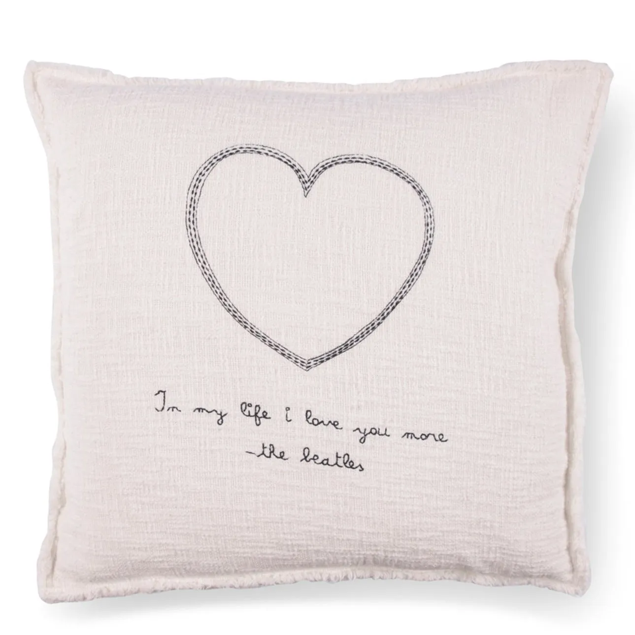 Sugarboo Designs In My Life (The Beatles) Embroidered Pillow