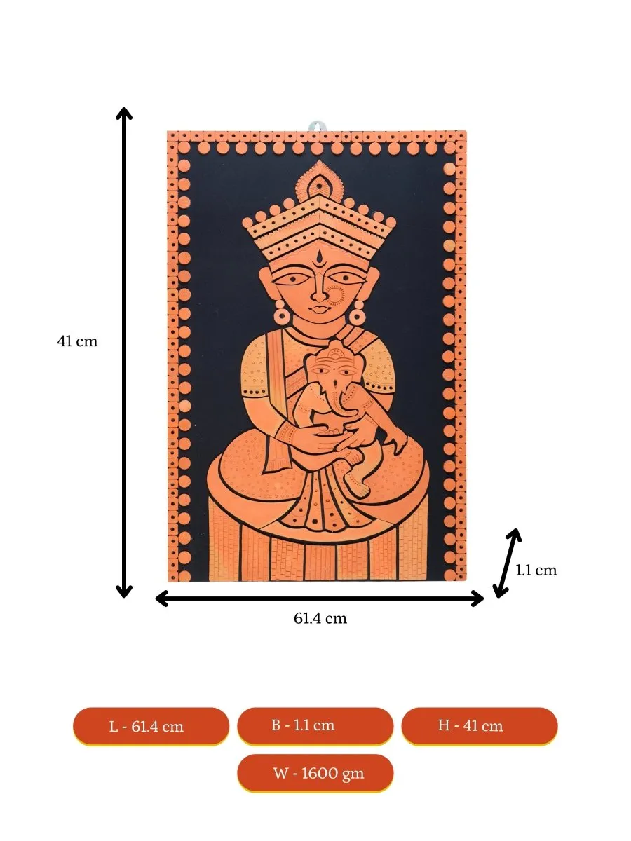 Terracotta Ganesh Janani: Artisan Wall Decor for Home Bliss