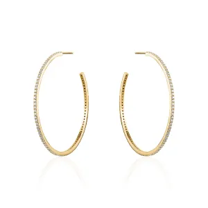 THIN CRYSTAL HOOPS