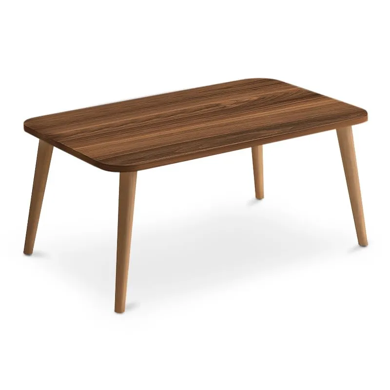 Total Crafts Wooden Fold-Able Coffee Table Cafe Center Table End Table Side Table, Modern Home Decor Nesting Tea Table for Living Room, Bedroom, Balcony and Office (Natural)