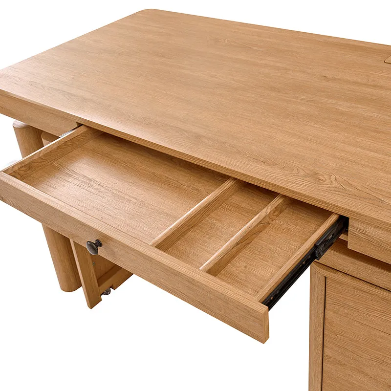 Veritas Home Office 360-Degree Rotating Desk with Flip-Top Lid