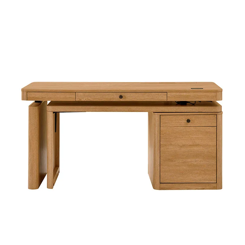 Veritas Home Office 360-Degree Rotating Desk with Flip-Top Lid
